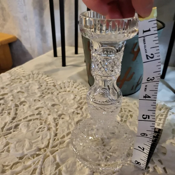 1  8" Waterford Crystal Alana Candlestick Candle holders - Picture 7 of 7